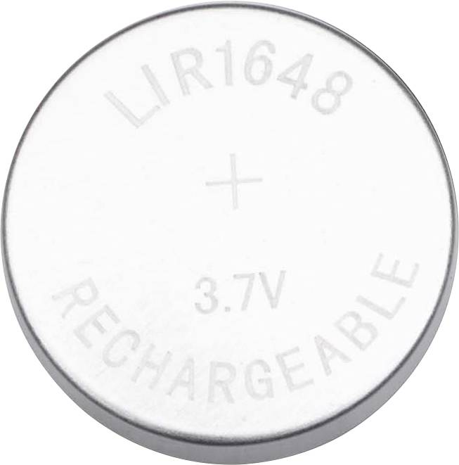Akyga AKY1964 Pile bouton rechargeable LIR 1648 Li-Ion 80 mAh 3.7 V 1 pc(s)-0