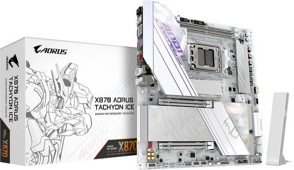 Gigabyte X870 AORUS TACHYON ICE Carte mère Socket (PC) AMD® AM5 Facteur de forme (détails) ATX Chipset de la carte mère AMD® X870