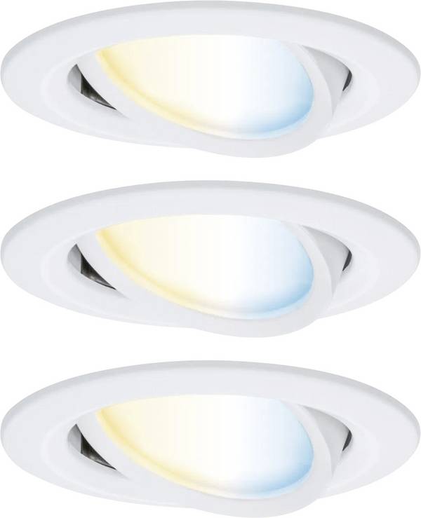 Paulmann 92440  Plafonnier LED, Luminaire à LED encastrable     6 W blanc mat