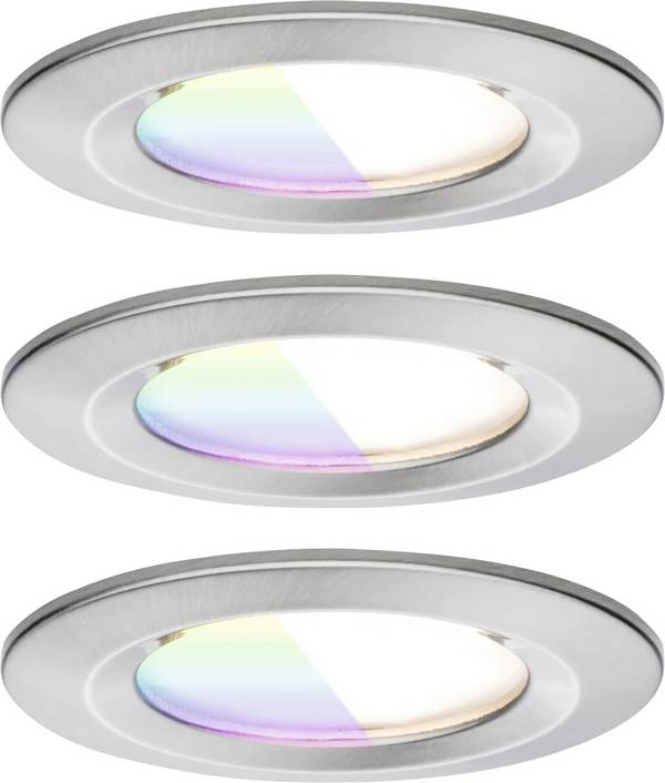 Paulmann 92450  Plafonnier LED, Luminaire à LED encastrable     6 W fer (brossé)