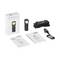 Un kit de lampe de poche comprenant une lampe torche noire, un bandeau, un câble de charge magnétique, un manuel d'utilisation et un emballage étiqueté « Olight Perun 3 ».