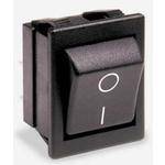 Un interrupteur rectangulaire noir avec les symboles 'O' et 'I', indiquant les positions arrêt et marche, utilisé pour contrôler l'alimentation d'un appareil.