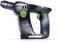 Une perceuse sans fil Festool BHC 18 EC-TEC noir et vert avec poignée latérale, conçue pour la précision et l'efficacité en menuiserie.
