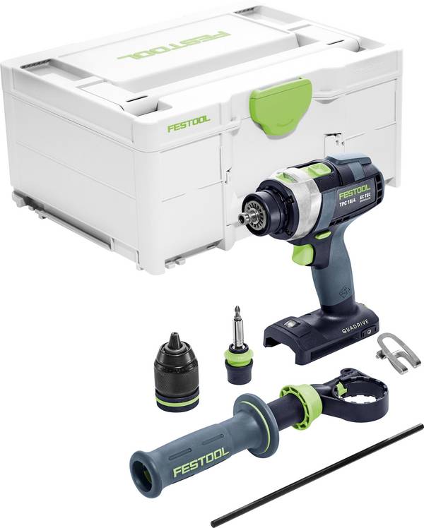 Perceuse-visseuse à percussion sans fil Festool TPC 18/4-Basic 575604 18 V sans batterie