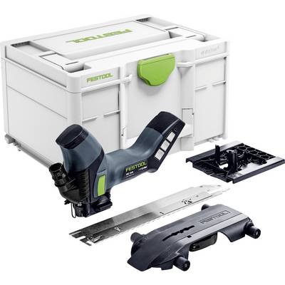 Système de chant Festool avec accessoires, comprenant un boîtier de rangement, un outil de type défonceuse, et des guides pour des applications de menuiserie précises.