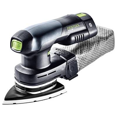 Ponceuse sans fil Festool DTSC 400 portable avec poignée ergonomique et sac de collecte des poussières, conçue pour des tâches de ponçage efficaces.