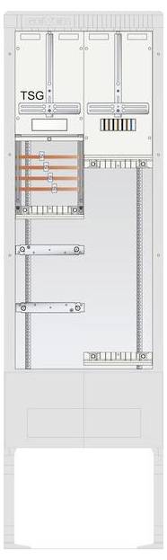 Panneau industriel étiqueté 'TSG' avec plusieurs sections horizontales et verticales, connecteurs et fils, probablement partie intégrante d'un système électrique.