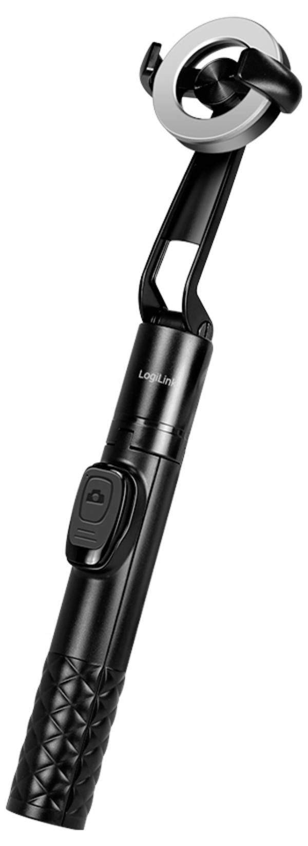 LogiLink BT0069 Perche à selfie   noir Bluetooth, batterie intégrée, avec pied
