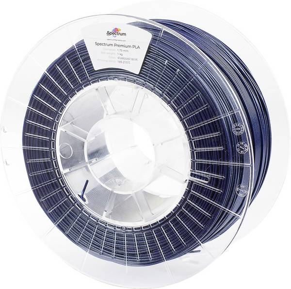 Spectrum Filaments 80181 PLA Glitter Filament PLA Glitter brillance élevée, sans retard 1.75 mm 1000 g Stardust Blue, bleu  1 pc(s)