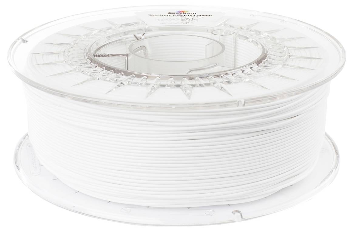Un rouleau de filament d'impression 3D noir avec une bobine en plastique transparent.
