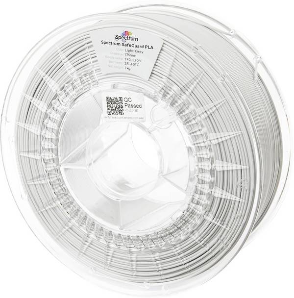 Spectrum Filaments 81557 Safeguard PLA Filament PLA antibactérien 1.75 mm 1000 g Light Grey, gris  1 pc(s)