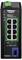 « Vue frontale du commutateur industriel TRENDnet 8 ports modèle TI-BG8091, présentant la disposition des ports avec capacités PoE, voyants d'état et connexion 10G. »