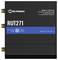 Appareil Teltonika RUT271 noir avec connecteurs dorés, étiqueté « Fabriqué en Lituanie ». Affiche « IP par défaut : 192.168.1.1 » et détails d'entrée-sortie.