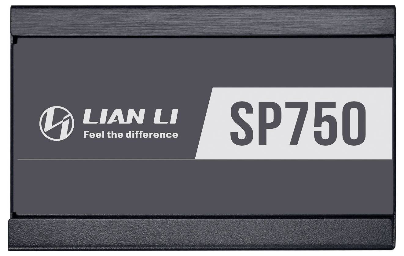 Un composant électronique rectangulaire noir portant le texte « LIAN LI » et « SP750 », avec un logo et la phrase « Ressentez la différence ».