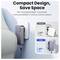 Design compact, économie d'espace » adaptateur de prise montré en cours d'utilisation, démontrant son profil mince avec deux images étiquetées « Avant » et « Après ».
