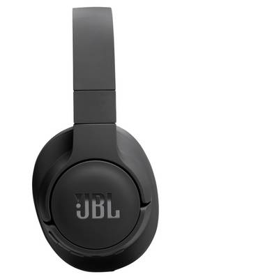 Casque circumauriculaire noir avec un logo JBL sur l'écouteur, présenté sur un fond blanc.