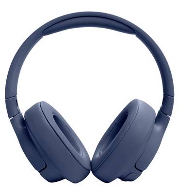 Casque audio bleu supra-auriculaire avec coussins d'oreille, arceau et charnières réglables, conçu pour le confort et une écoute immersive.