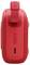 Un haut-parleur portable rouge texturé sur lequel est imprimé 'GO 4' sur le côté, doté d'une poignée en boucle sur le dessus et d'un port USB pour la recharge.