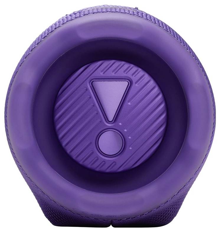 « Gros plan sur un objet cylindrique violet portant un symbole de point d'exclamation texturé à son extrémité, suggérant possiblement une mise en garde ou une importance particulière. »