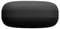 Un étui ovale noir vu de côté, présentant une surface lisse, mate et des bords arrondis.