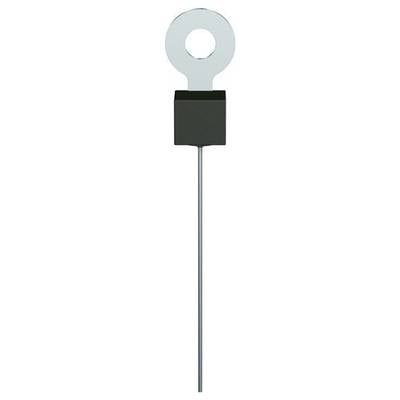 Une image d'un capteur de température avec une partie supérieure en forme de boucle et une longue sonde métallique fine s'étendant d'une base noire.