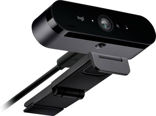 Webcam 4K Logitech Brio 4096 x 2160 Pixel support à pince