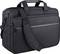 Sac pour ordinateur portable noir avec plusieurs compartiments et une bandoulière, conçu pour transporter des appareils électroniques et leurs accessoires.