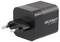 Un adaptateur secteur Voltcraft UC-45W002 noir à deux broches conçu pour les prises électriques européennes, utilisé pour charger des appareils électroniques.