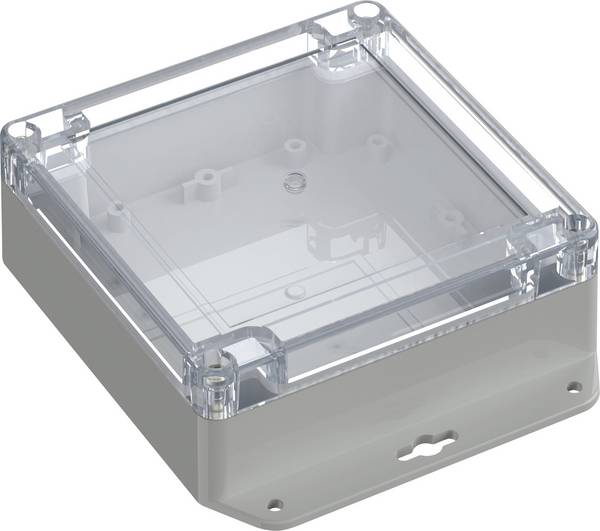 TRU COMPONENTS 6U07121205737 TC-13865300 Boîtier industriel 151.4 x 121.4 x 45  ABS-PC  transparent, gris clair 1 pc(s)