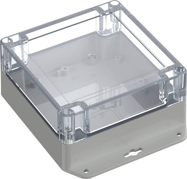 TRU COMPONENTS 6U07121206639 TC-13865324 Boîtier industriel 151.4 x 121.4 x 60  Polycarbonate  gris clair, transparent 1 pc(s)