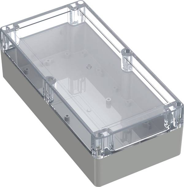 TRU COMPONENTS 6U07241208139 TC-13865348 Boîtier industriel 240.2 x 120.1 x 75.1  Polycarbonate  gris clair, transparent 1 pc(s)