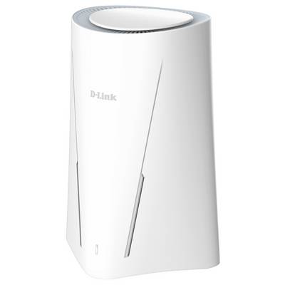 Routeur Wi-Fi D-Link blanc au design élégant et moderne, avec des fentes verticales pour la ventilation et un logo à l'avant.