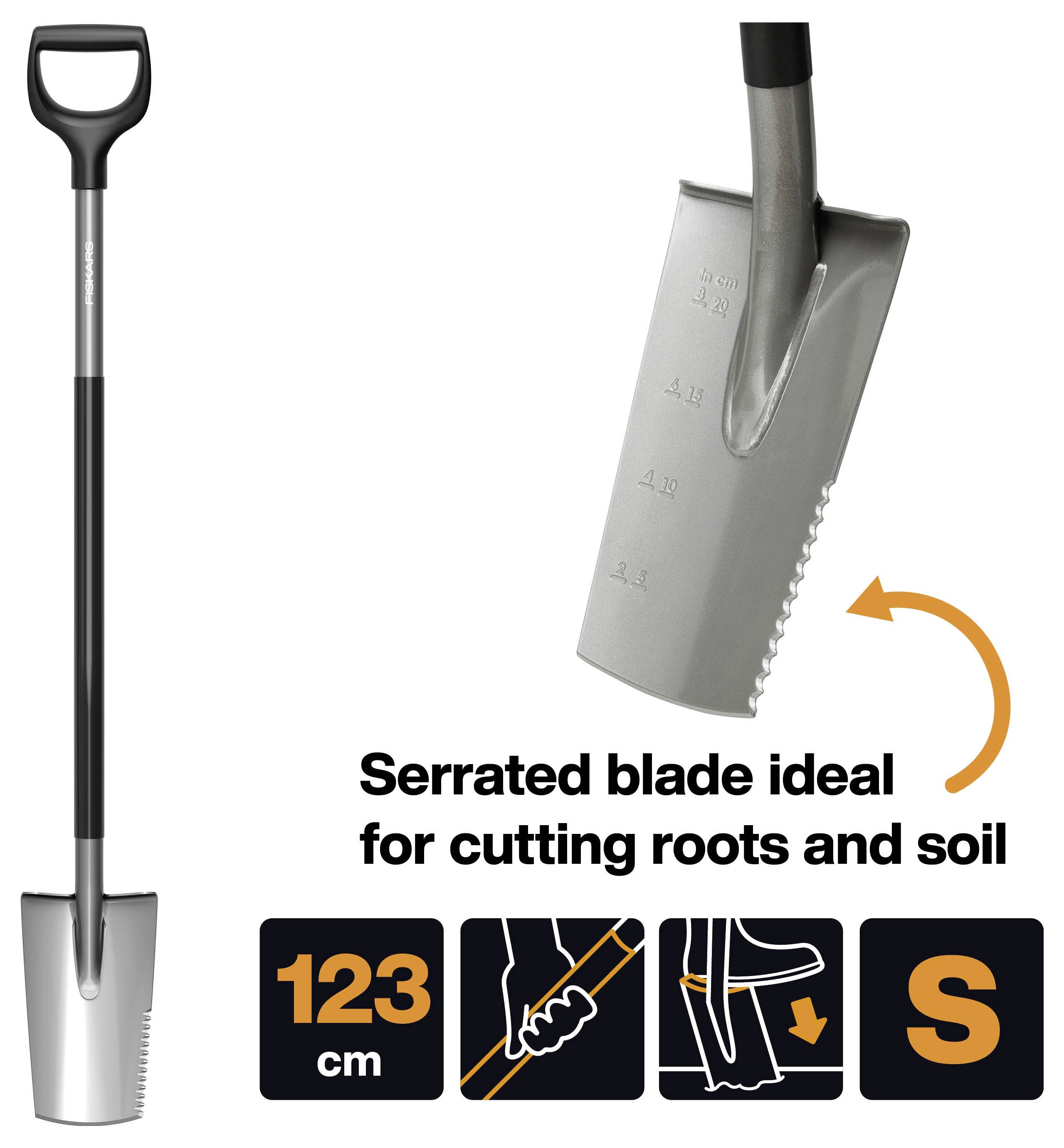Fiskars 1066714 Bêche Largeur de travail 18 cm poignée en D-1
