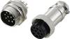 TRU COMPONENTS TC-13895664 Connecteur rond mâle, Contact femelle Nombre total de pôles: 10 Série (connecteur rond): GX16 1 set