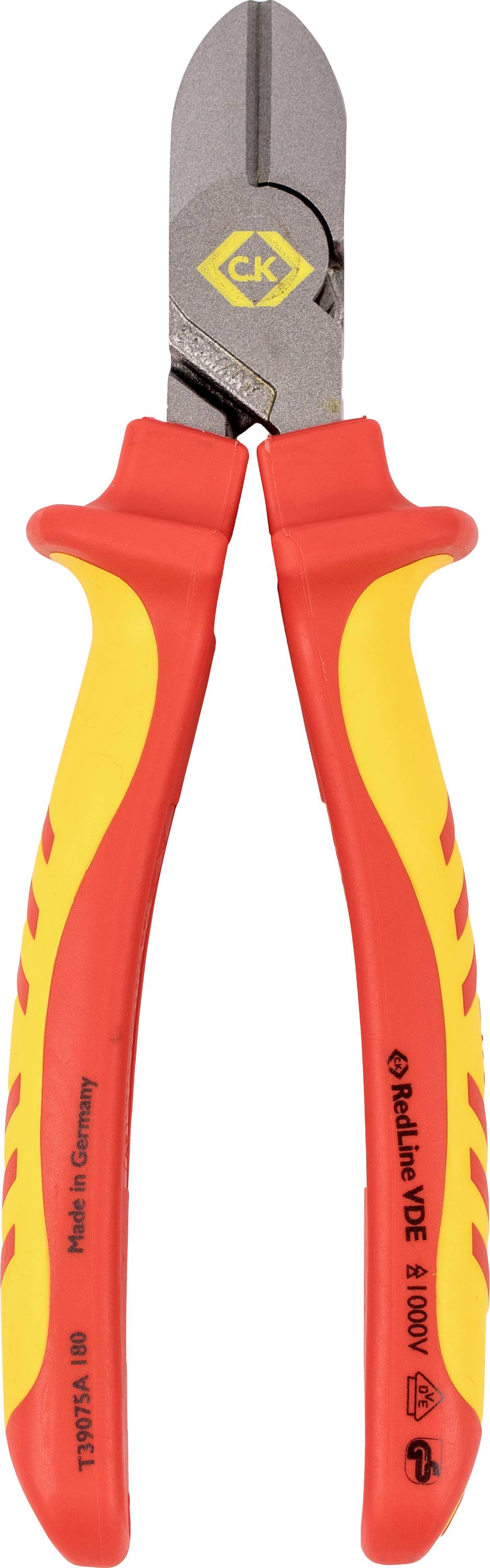 Pinces coupantes diagonales isolées en rouge et jaune, conçues pour un travail en toute sécurité jusqu'à 1000V, dotées d'un tranchant précis et acéré.
