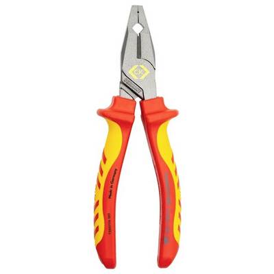Pinces coupantes diagonales isolées en rouge et jaune avec une tête en métal argenté, conçues pour les travaux électriques. Les poignées présentent une prise texturée.