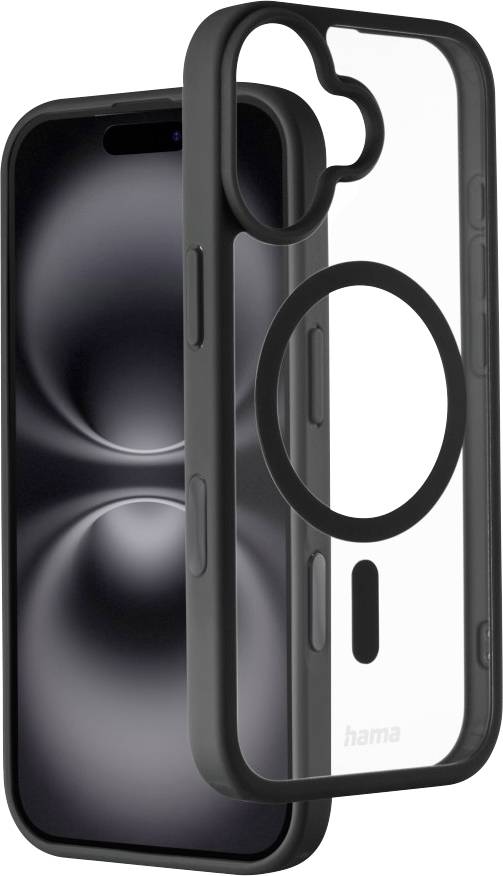 Hama Coque Apple iPhone 17 noir compatible avec MagSafe, chargement par induction 00232381-0