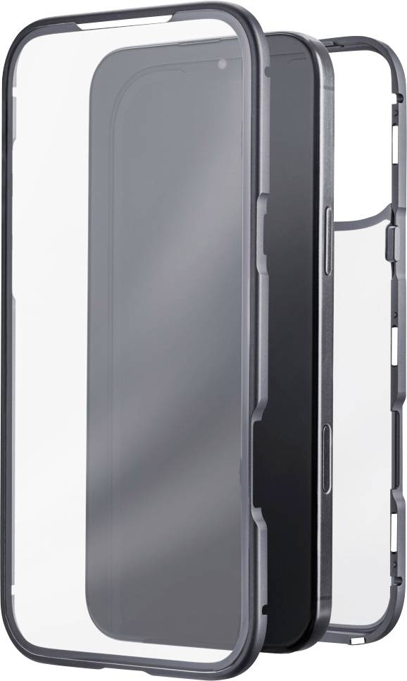 Un étui de protection pour téléphone avec une partie arrière transparente et des bords robustes, conçu pour protéger l'appareil contre les chocs et les rayures.