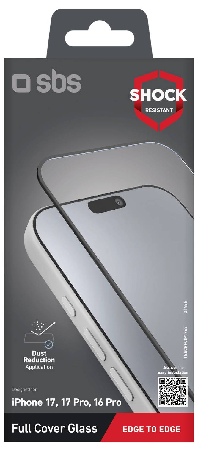 sbs mobile Film de protection pour écran Apple IPhone 17, IPhone 17 Pro, iPhone 16 Pro 1 pc(s) TESCRFCIP1763-1