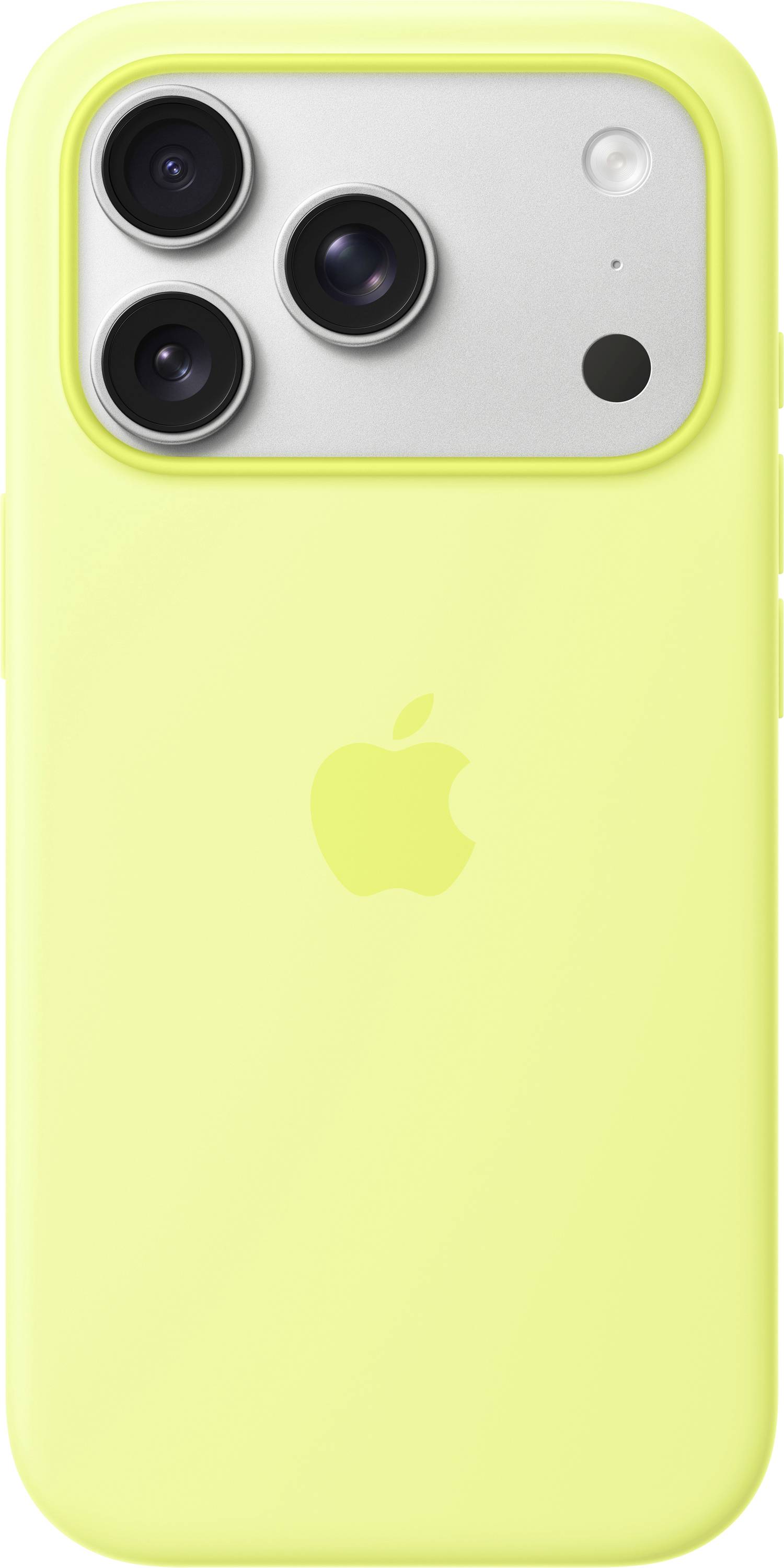 Apple Silicone Case iPhone 17 Pro jaune fluorescent compatible avec MagSafe MGFF4ZM/A