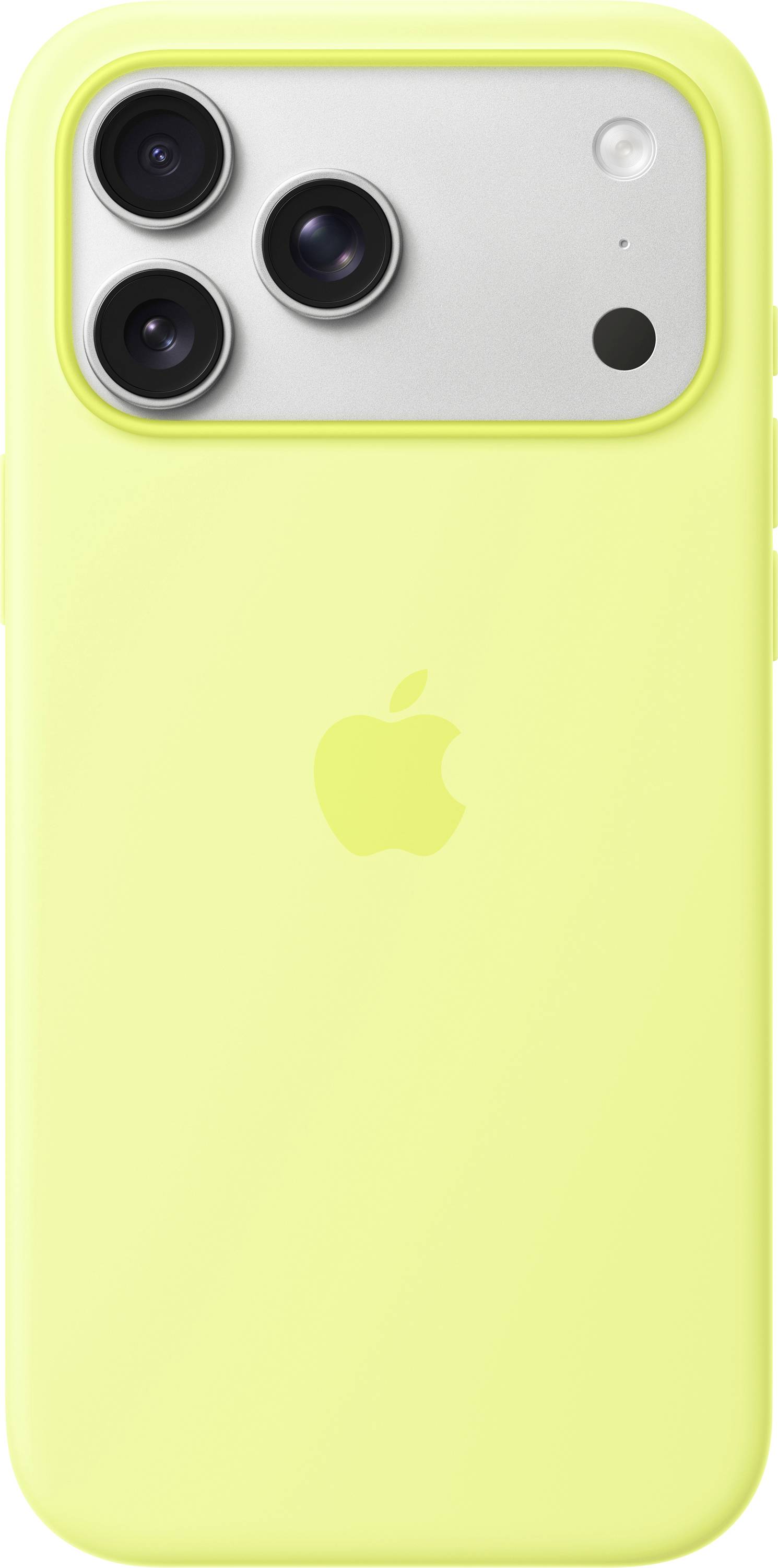 Apple Silicone Case iPhone 17 Pro Max jaune fluorescent compatible avec MagSafe MGFM4ZM/A
