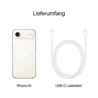 Contenu de la livraison : Un iPhone Air et un câble de charge USB-C.