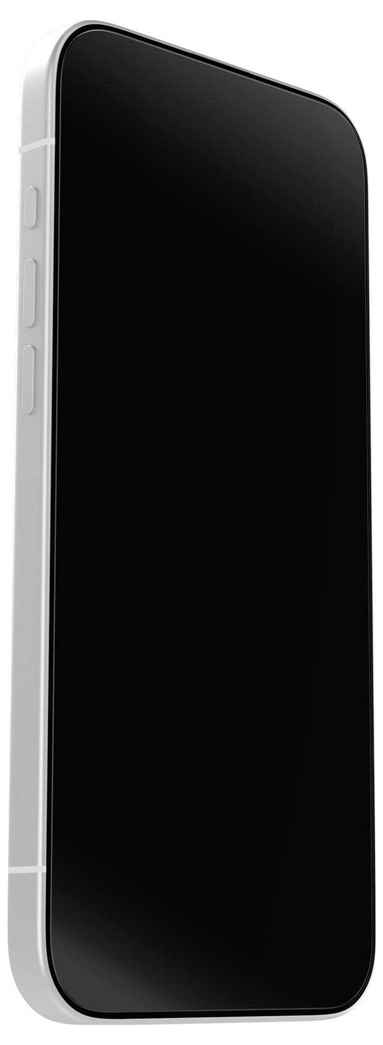 Un smartphone élégant et moderne avec un grand écran noir et un design fin, doté de boutons latéraux pour le contrôle du volume et de la mise en marche.