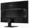 Un moniteur d'ordinateur noir Gigabyte vu de dos, montrant son socle et sa conception de ventilation.