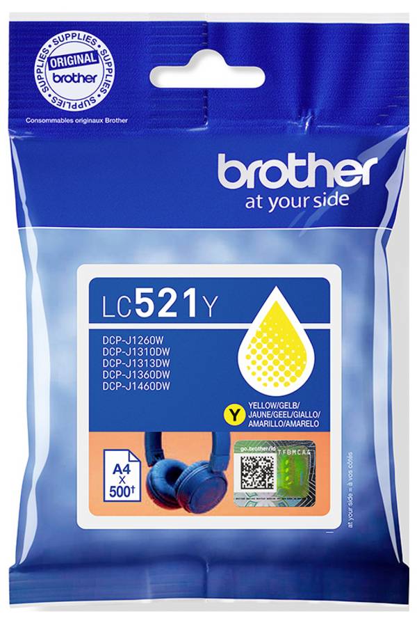 Brother Encre Brother LC521Y - Gelb - original - Kisse d'origine  jaune LC521Y