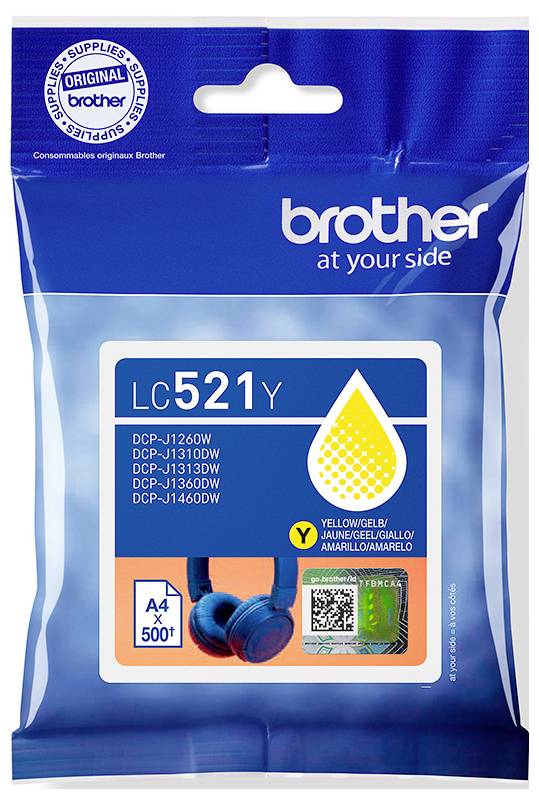 Brother Encre Brother LC521Y - Gelb - original - Kisse d'origine jaune LC521Y-0