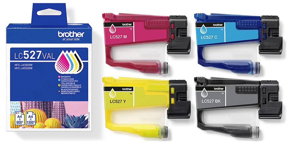 Brother Encre Brother LC527 Value Pack - 4er-Pack - Sc d'origine pack bundle cyan, jaune, magenta, noir LC527VAL-2