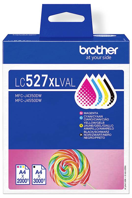 Brother Encre Brother LC527XL Value Pack - 4er-Pack - d'origine pack bundle cyan, jaune, magenta, noir LC527XLVAL-0