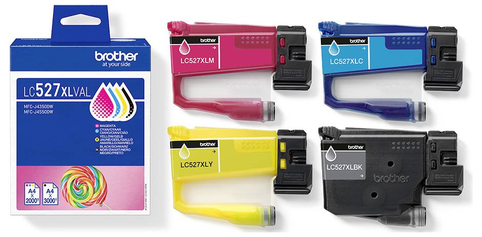 Brother Encre Brother LC527XL Value Pack - 4er-Pack - d'origine pack bundle cyan, jaune, magenta, noir LC527XLVAL-2