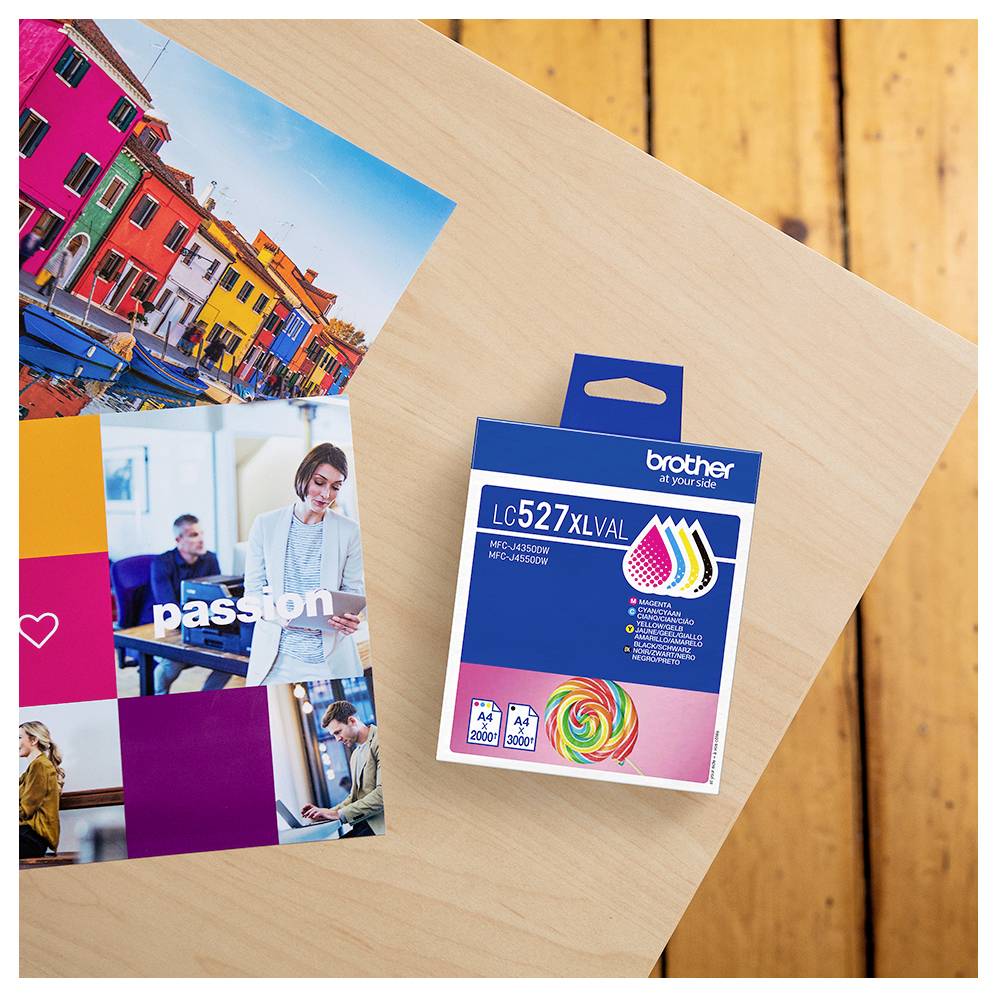 Brother Encre Brother LC527XL Value Pack - 4er-Pack - d'origine pack bundle cyan, jaune, magenta, noir LC527XLVAL-3